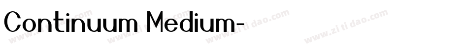 Continuum Medium字体转换